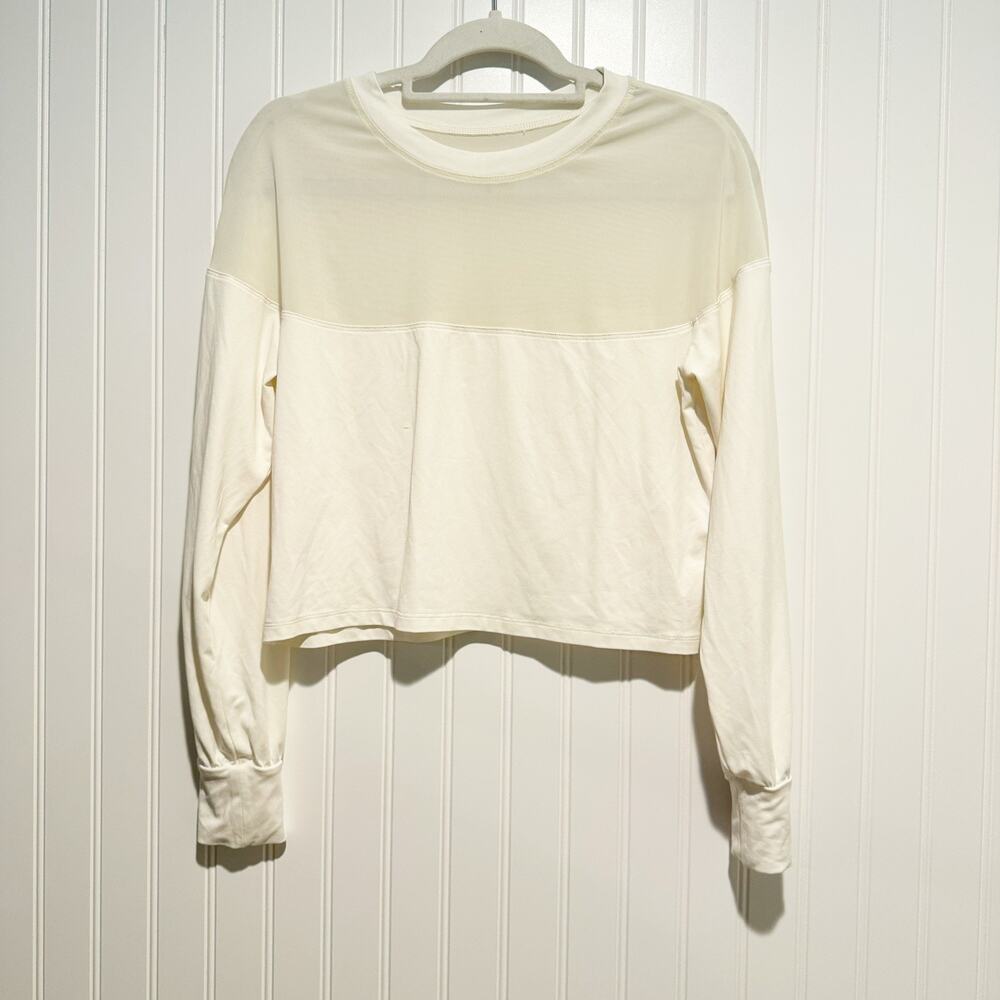 Buff Bunny Ivory Horizon Mesh Long Sleeve Top Size Small